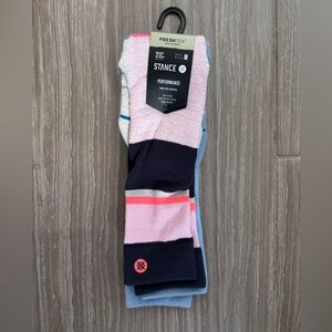 Stance ski Socks - Pink, Blue, and Black